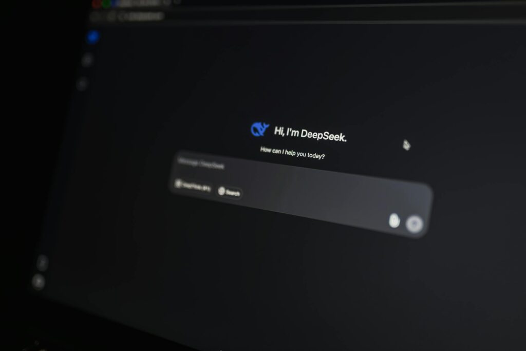 AI chat interface on computer screen enhancing daily productivity in 2025