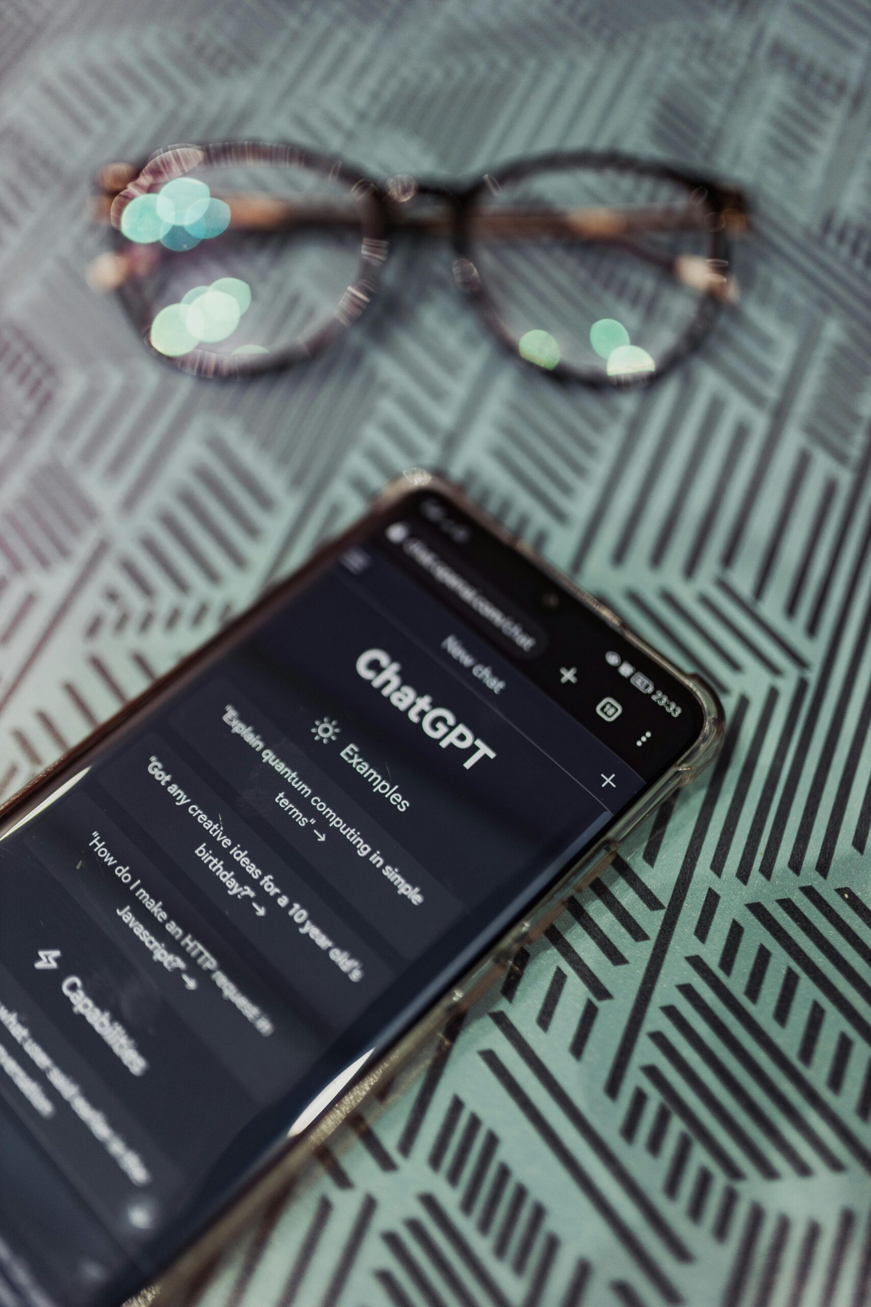 Email app open on smartphone
