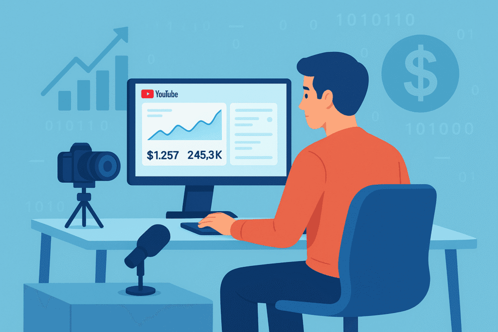 YouTube Monetization Analytics Dashboard – Content Creator Earning Online