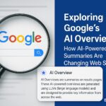 Illustration of Google AI Overviews highlighting how AI-powered summaries are transforming web search results, with ByteToLife.com branding.