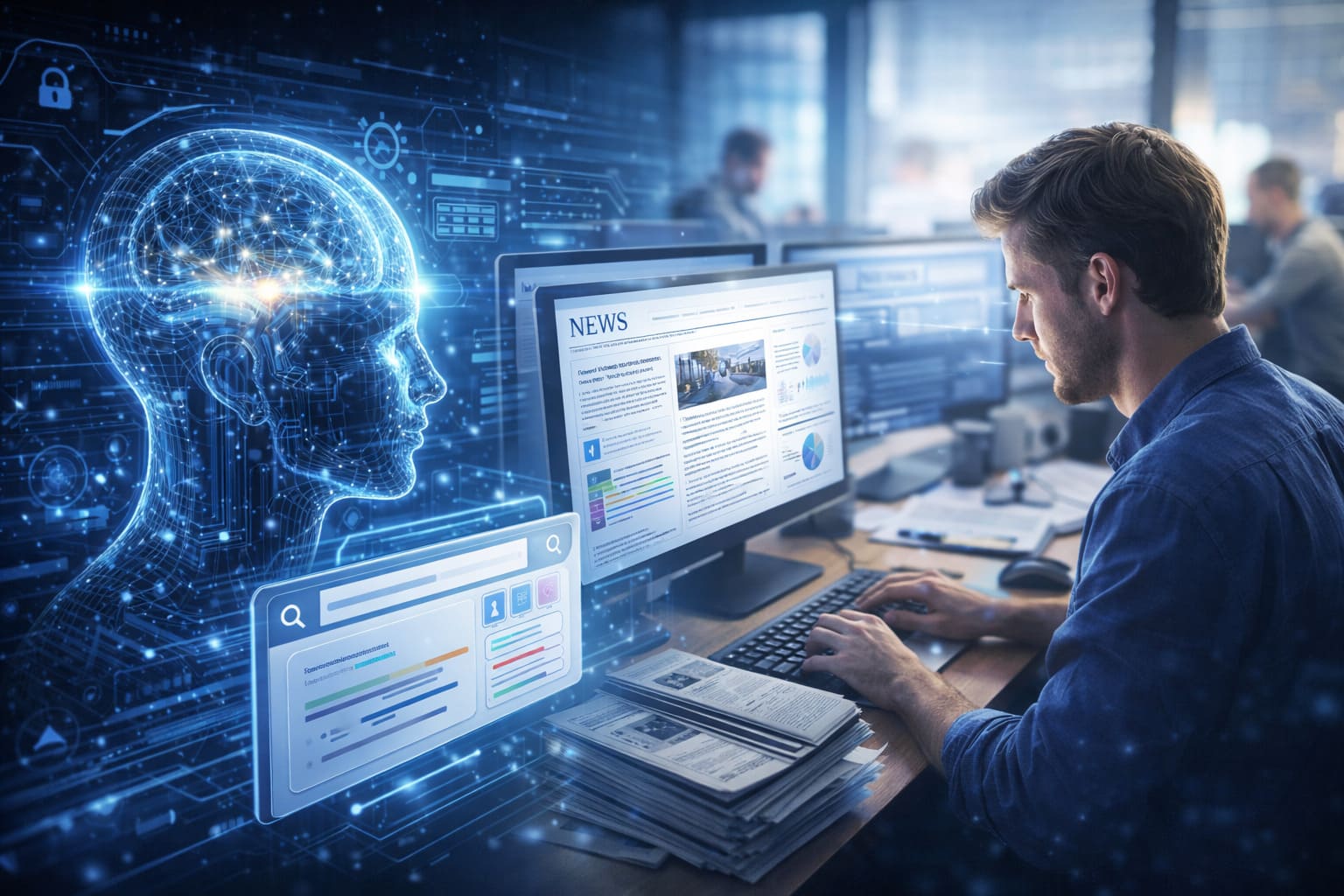 AI and real-world publishing technology showing the impact of AI Mode on organic traffic